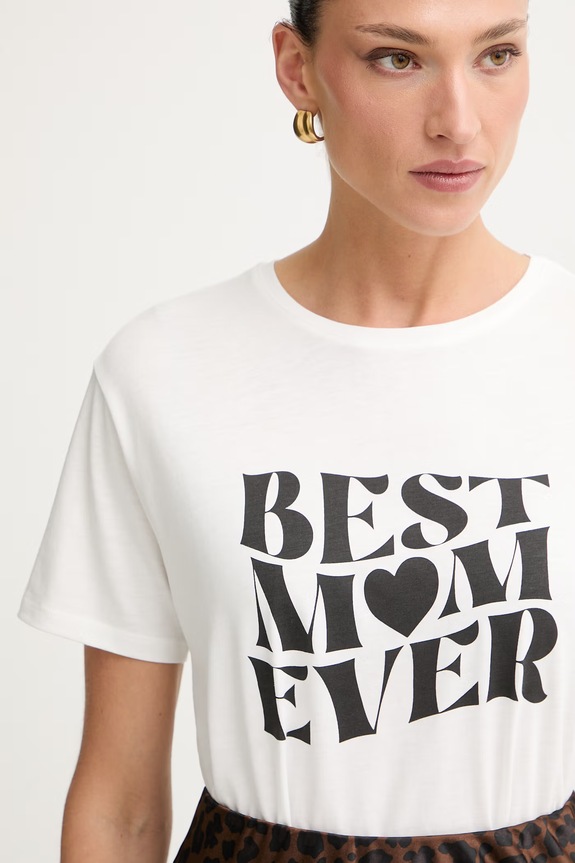 Morgan T-shirt damski bawełniany DMAMA biały 261.DMAMA