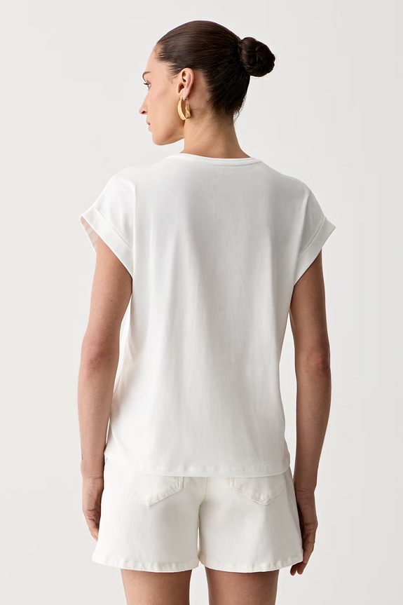 Odzież Morgan T-shirt damski bawełniany DJOJO 261.DJOJO biały