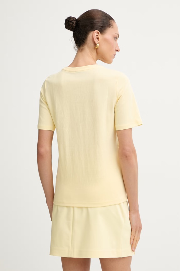 Odzież Morgan T-shirt damski z bawełną DEFI 261.DEFI żółty