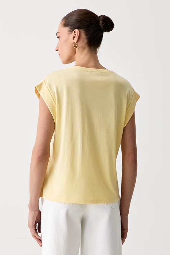 Odzież Morgan T-shirt damski z modalem DANANA 261.DANANA żółty