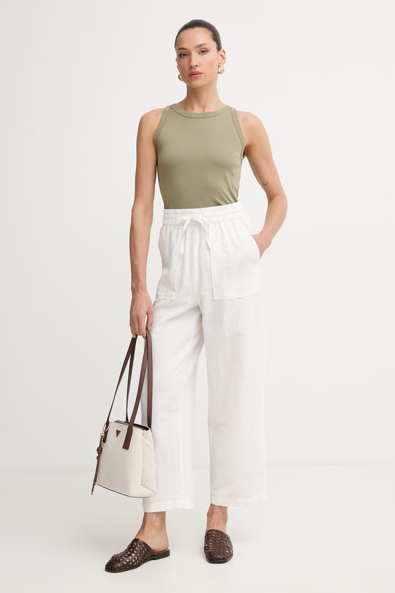 Marc O'Polo top damski bawełniany 5000014383 zielony AW26