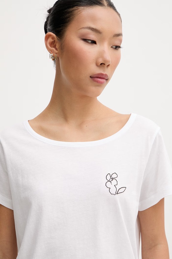 Marc O'Polo T-shirt damski bawełniany biały 5000014378
