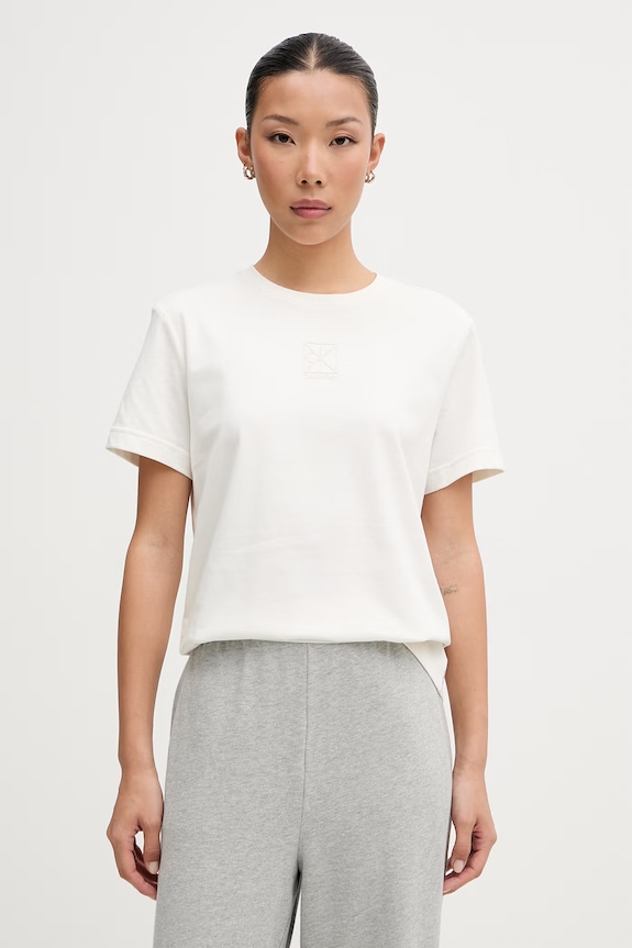 Calvin Klein tricou pentru femei, din bumbac bej LV044G200G