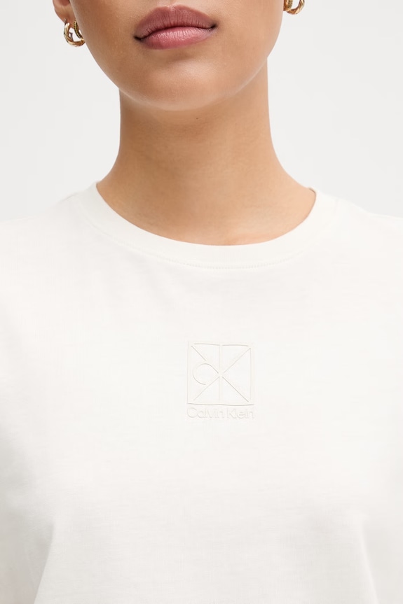 Calvin Klein tricou pentru femei, din bumbac LV044G200G bej