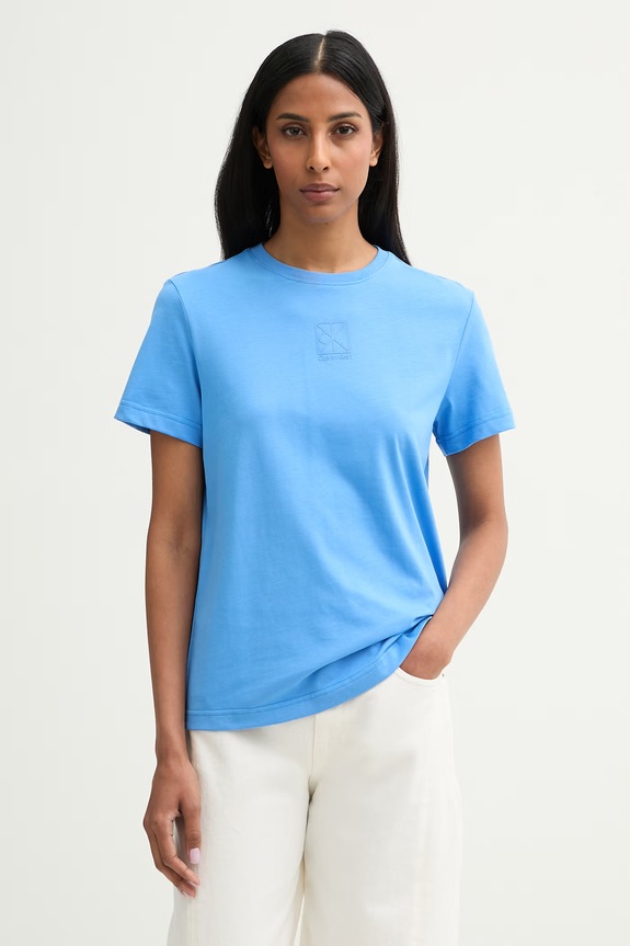 Calvin Klein T-shirt γυναικείο βαμβακερό μπλε LV044G200G