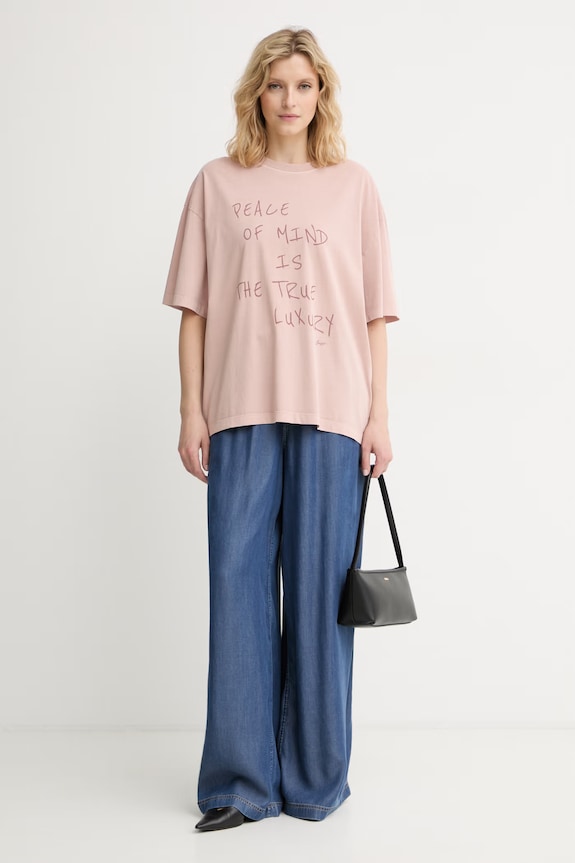 BOSS Orange футболка для женщин из хлопка C_Eboys_3 50566831 розовый AW26