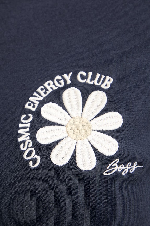BOSS Orange T-shirt damski bawełniany C_Elove_5 50566827 granatowy