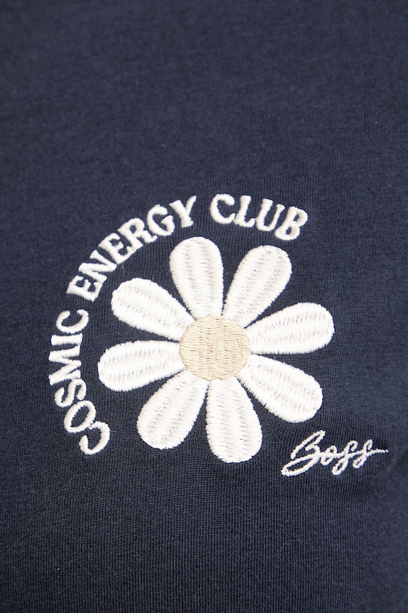 BOSS Orange T-shirt damski bawełniany C_Elove_5 50566827 granatowy