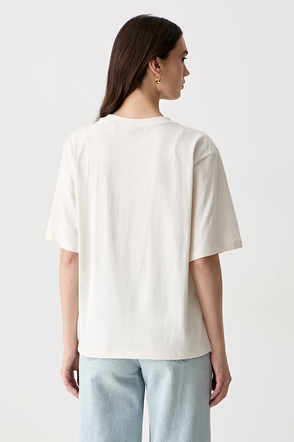 Odzież BOSS Orange T-shirt damski bawełniany C_Eregular_4 50566819 beżowy