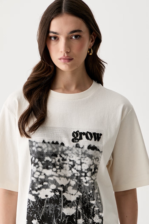 BOSS Orange T-shirt damski bawełniany C_Eregular_4 beżowy 50566819