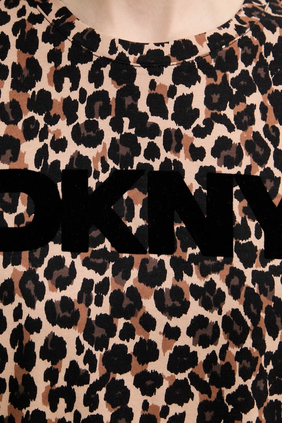 DKNY T-shirt damski z bawełną DP6T1756 brązowy
