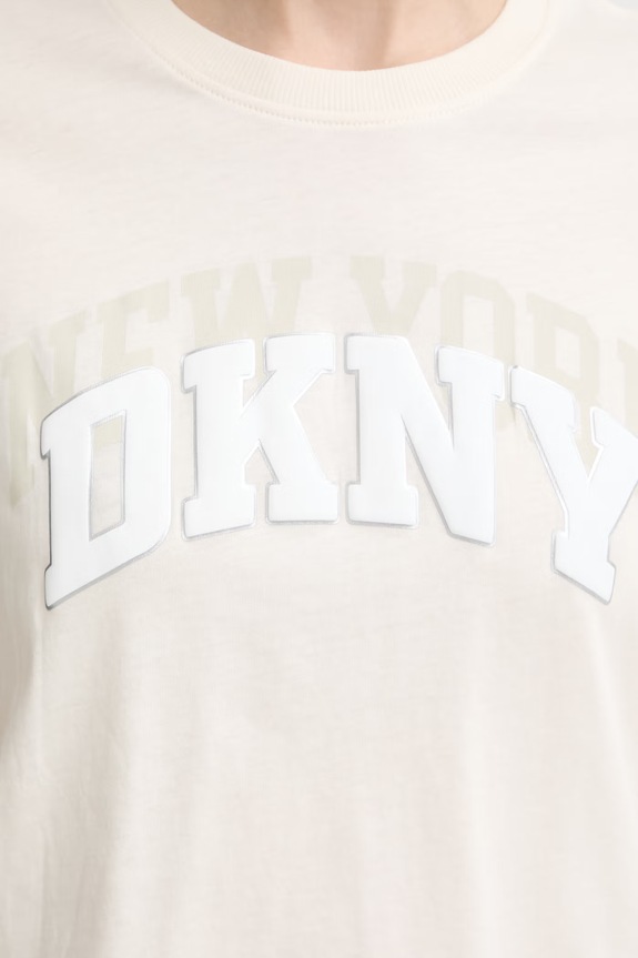 DKNY T-shirt damski bawełniany DP6T1733 beżowy