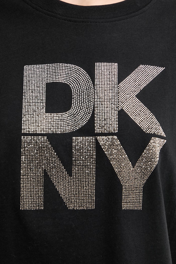 DKNY T-shirt damski bawełniany DP6T1731 czarny