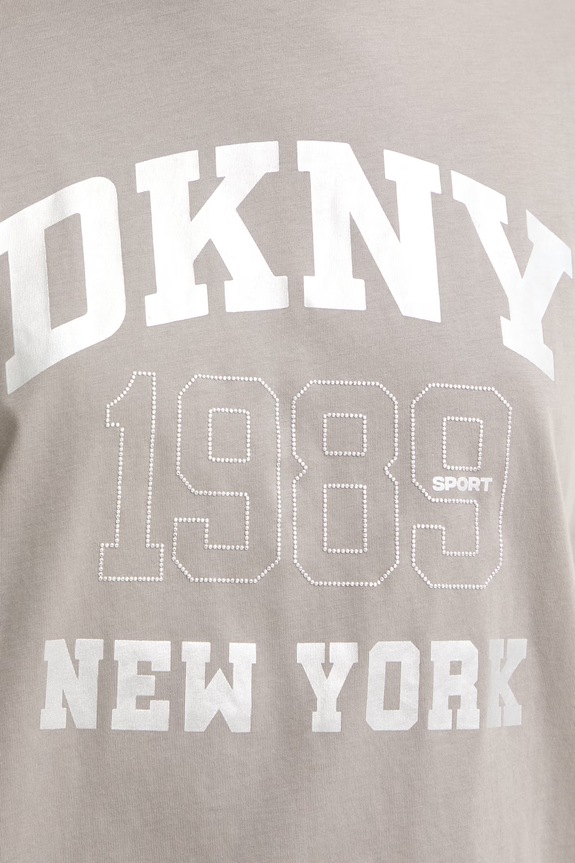 DKNY T-shirt damski bawełniany DP6T1580 beżowy