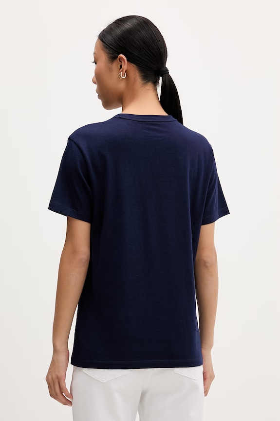 Odzież HUGO T-shirt damski bawełniany Damacia_8 50573353 granatowy
