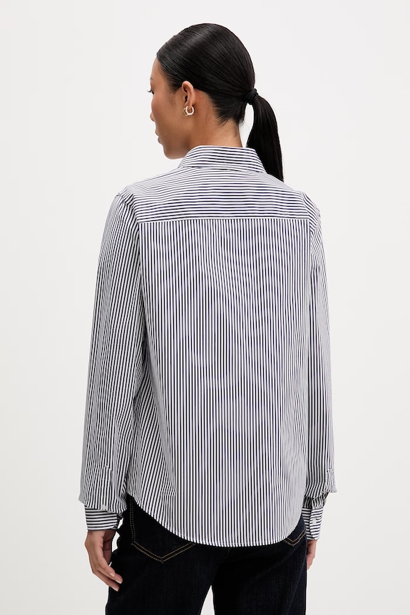 Odzież HUGO crop top damski z bawełną Delanor_4 50570857 beżowy