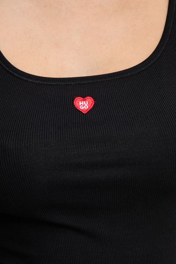 HUGO kućni top ženski modalni HUGO HEART VEST crna 50566824
