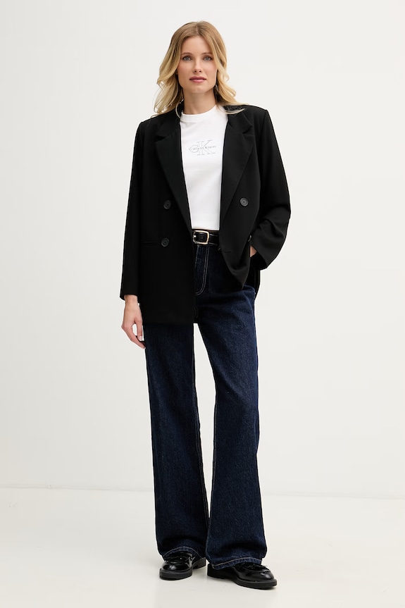 Calvin Klein Jeans tričko dámske bavlnené LV047G831G biela AW26