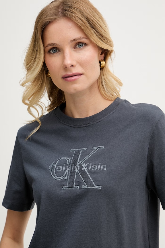 Calvin Klein Jeans tričko dámské bavlněné šedá LV047G829G