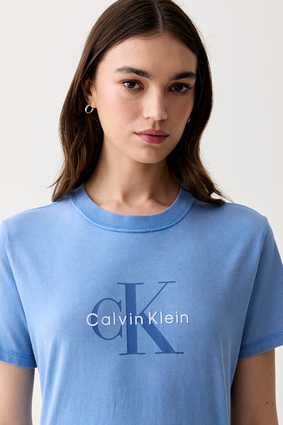 Calvin Klein Jeans tricou pentru femei din bumbac albastru LV047G825G