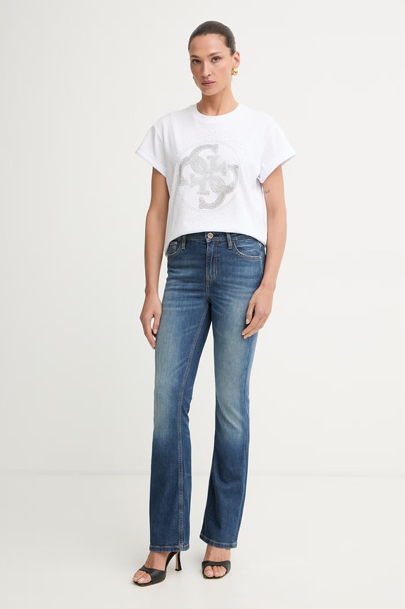 Guess t-shirt γυναικείο βαμβακερό W6YI18.K4331 λευκό AW26