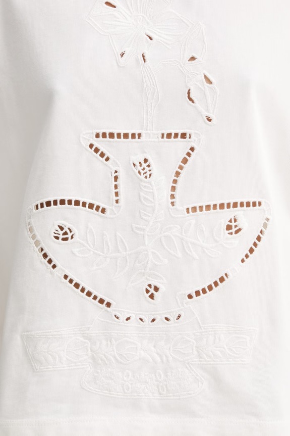 MUNTHE T-shirt damski bawełniany NELLAMY 262113526267 beżowy