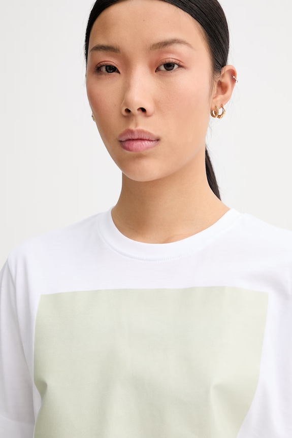 MUNTHE t-shirt γυναικείο βαμβακερό NYLA λευκό 262110926260