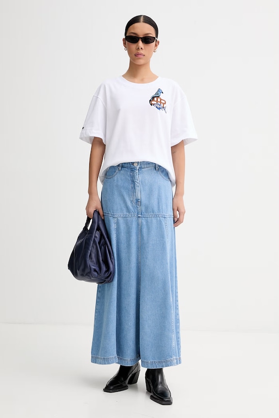 MUNTHE t-shirt γυναικείο βαμβακερό NURI 262110726267 λευκό AW26