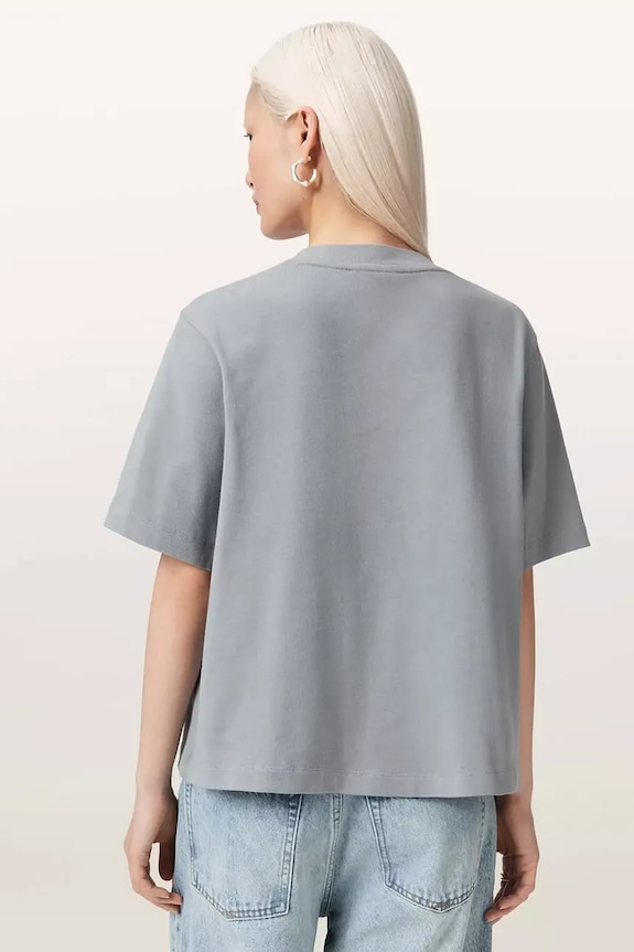 AllSaints T-shirt oversize damski bawełniany ELLA W136JE niebieski AW26