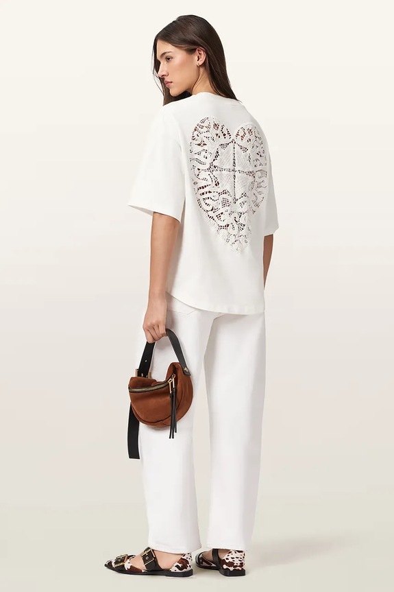 AllSaints T-shirt oversize damski bawełniany ESME W131JE