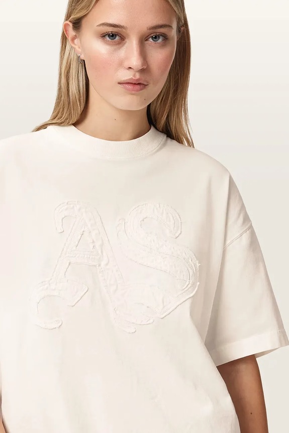 AllSaints kratka majica ženska bombažna INSIGNIA bela W125JE
