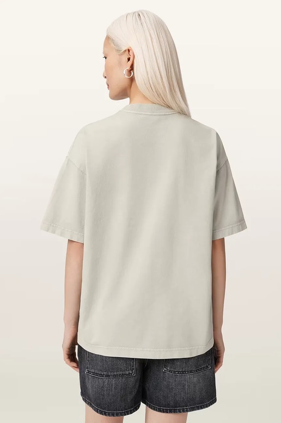 AllSaints kratka majica ženska bombažna INSIGNIA W125JE siva AW26