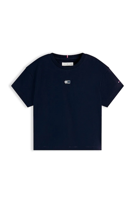 Tommy Hilfiger T-shirt dziecięcy bawełniany KG0KG09488.9BY2 granatowy AW26