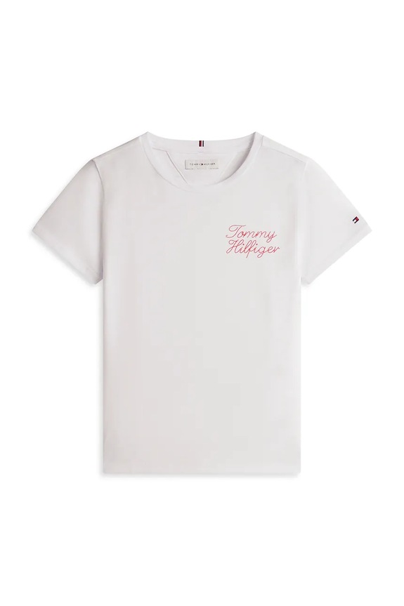 Tommy Hilfiger T-shirt dziecięcy bawełniany KG0KG09454.128.176.9BY2 biały AW26