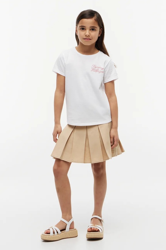 Tommy Hilfiger T-shirt dziecięcy bawełniany biały KG0KG09454.128.176.9BY2