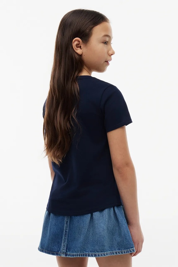 Κοριτσίστικα Tommy Hilfiger T-shirt παιδικό βαμβακερό KG0KG09454.128.176.9BY2 σκούρο μπλε