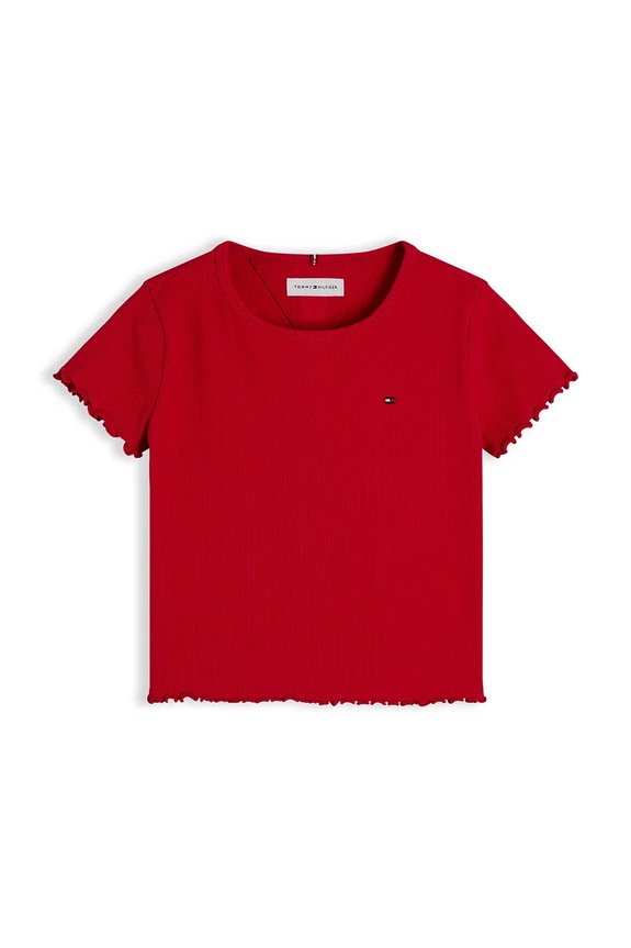 Tommy Hilfiger t-shirt παιδικό με βαμβάκι KG0KG08590.128.176.9BY2 κόκκινο AW26