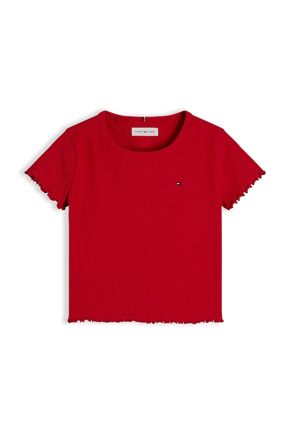 Tommy Hilfiger t-shirt παιδικό με βαμβάκι KG0KG08590.128.176.9BY2 κόκκινο AW26