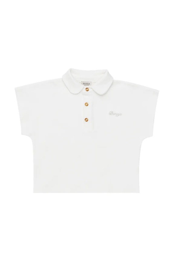 Donsje polo dziecięce z bawełną 3047800 biały AW26