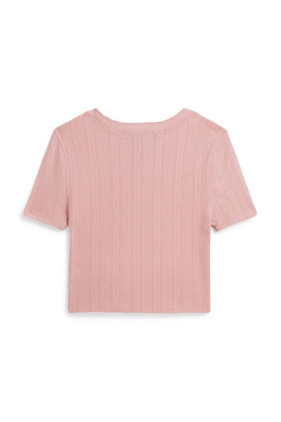 Polo Ralph Lauren kratka majica otroška bombažna 313B19954002 roza AW26
