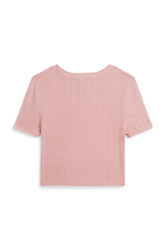 Polo Ralph Lauren kratka majica otroška bombažna 313B19954002 roza AW26