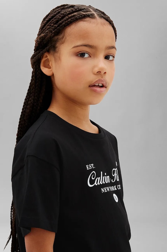 Calvin Klein Jeans tričko dětské bavlněné černá LVCKTJA23G.128.170.9BY2