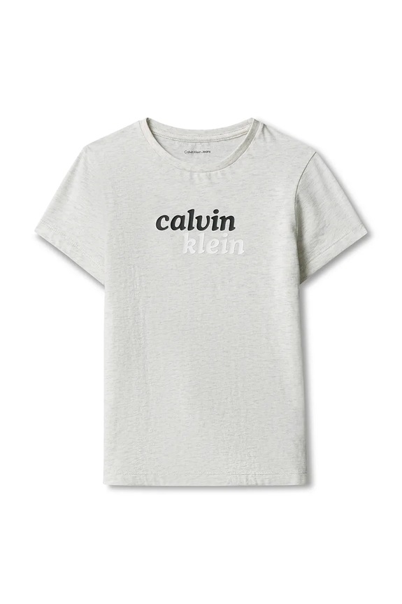 Calvin Klein Jeans tričko dětské bavlněné LVCKTJA35G.128.170.9BY2 šedá AW26