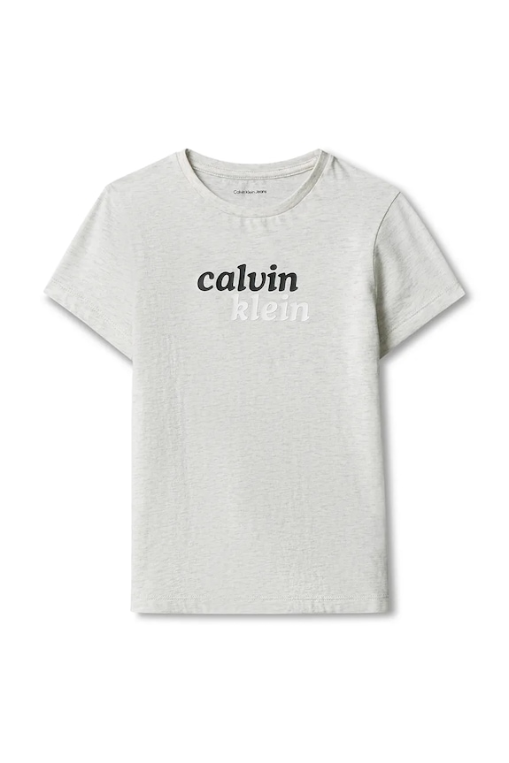 Calvin Klein Jeans tričko dětské bavlněné LVCKTJA35G.128.170.9BY2 šedá AW26