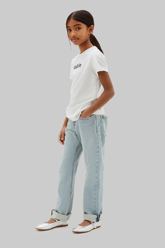 Calvin Klein Jeans tričko dětské bavlněné šedá LVCKTJA35G.128.170.9BY2