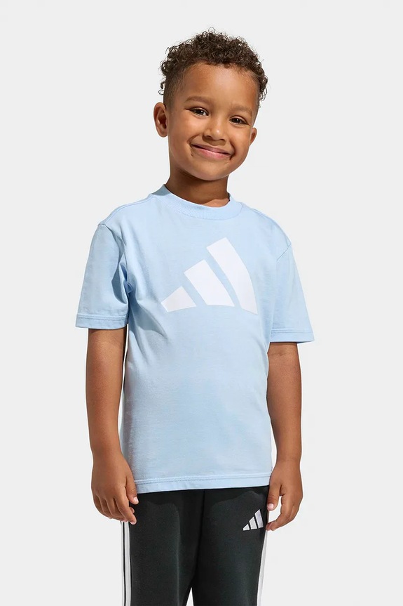 Adidas T-shirt παιδικό βαμβακερό μπλε KD6002