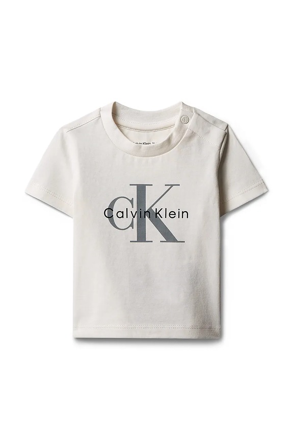 Calvin Klein Jeans tričko detské bavlnené s elastanom biela LV1CKTJA50.9BY2