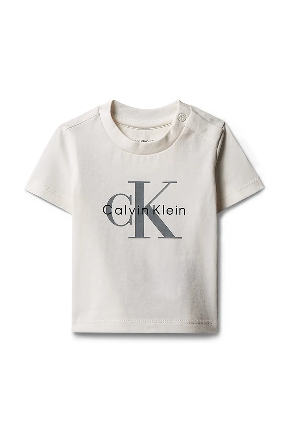 Calvin Klein Jeans tričko detské bavlnené s elastanom biela LV1CKTJA50.9BY2
