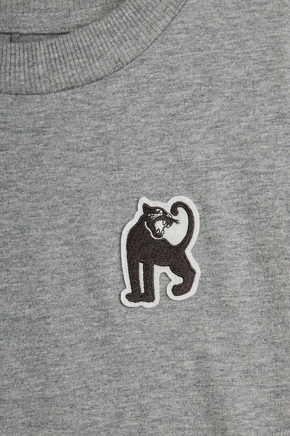Chłopiec Mini Rodini T-shirt dziecięcy bawełniany Panther 11000348 szary