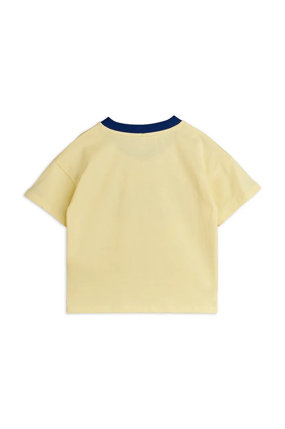 Mini Rodini T-shirt dziecięcy bawełniany Table tennis 26620124 żółty AW26
